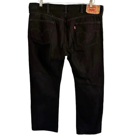Levi's 501 xx Jeans Men's 42x32 Black 100% Cotton Denim Button Fly - Picture 2 of 16
